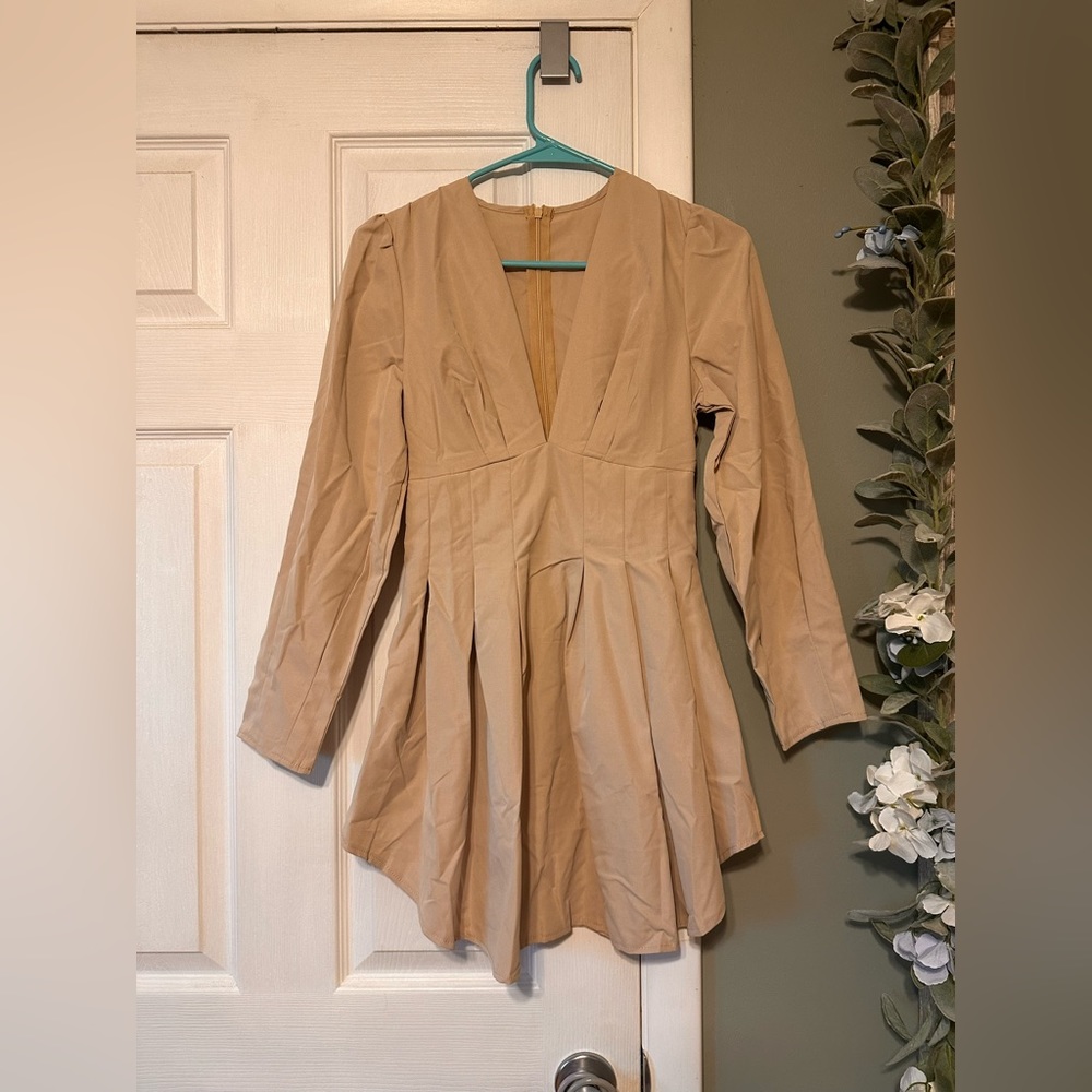 Tan mini dress